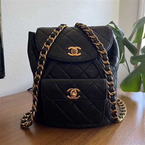 chanel cotton backpack|authentic Chanel backpack.